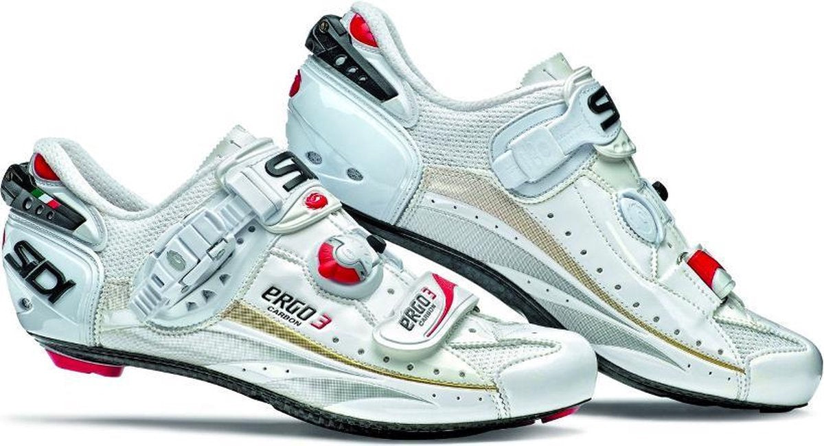 Sidi ERGO 3 - Racefietsschoenen - Carbon Vernice - Speedplay - Wit - Maat 43.5