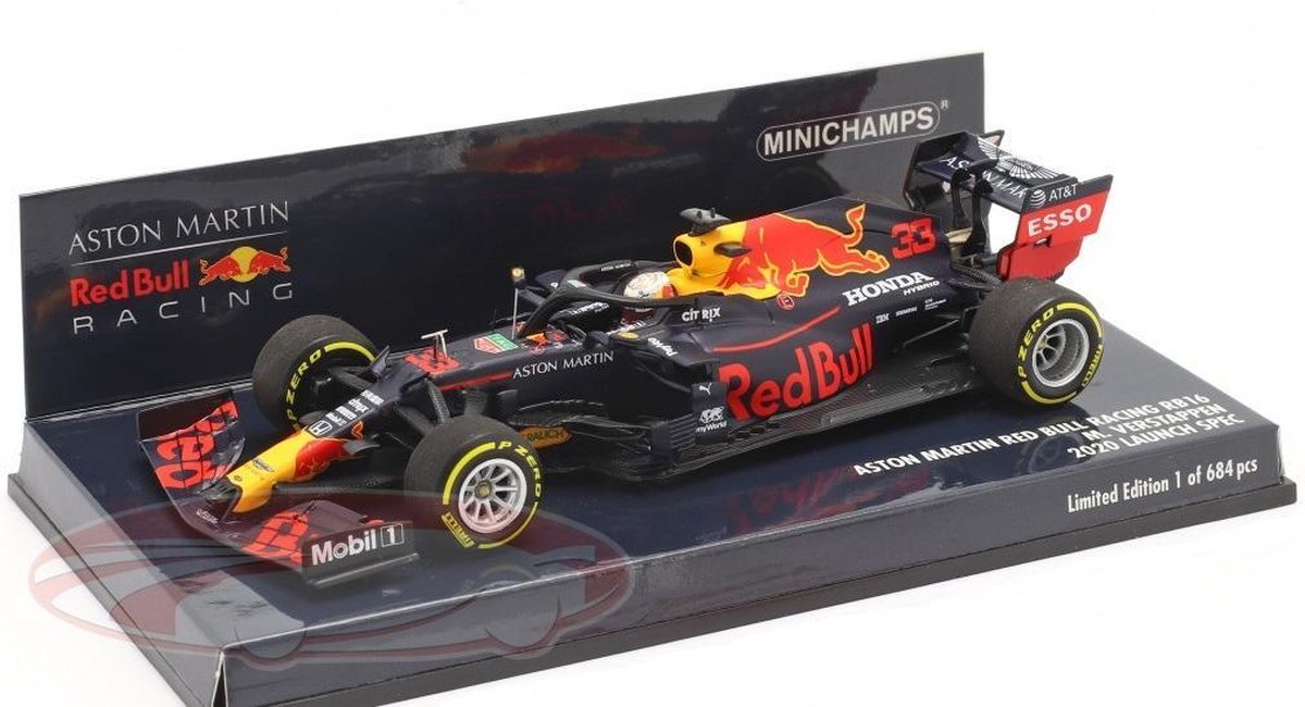 Aston Martin Red Bull Racing RB16 Max Verstappen Launch Spec. F1 2020 1-43 Minichamps Limited 684 Pieces