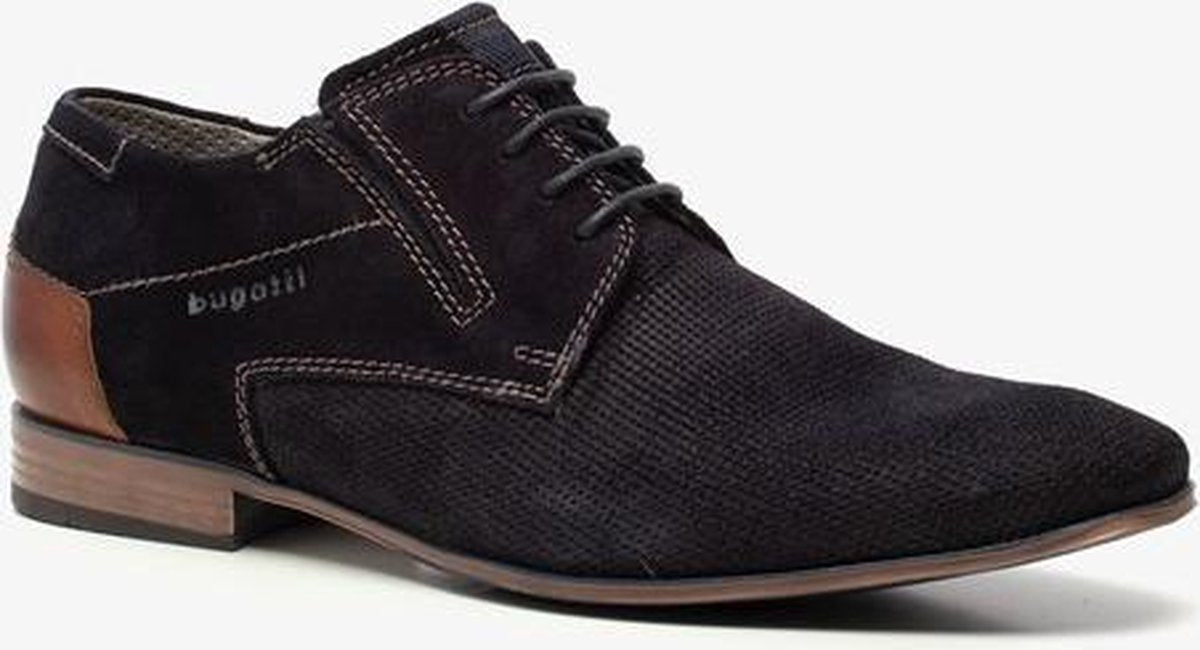 Bugatti suede heren veterschoenen - Blauw - Maat 40