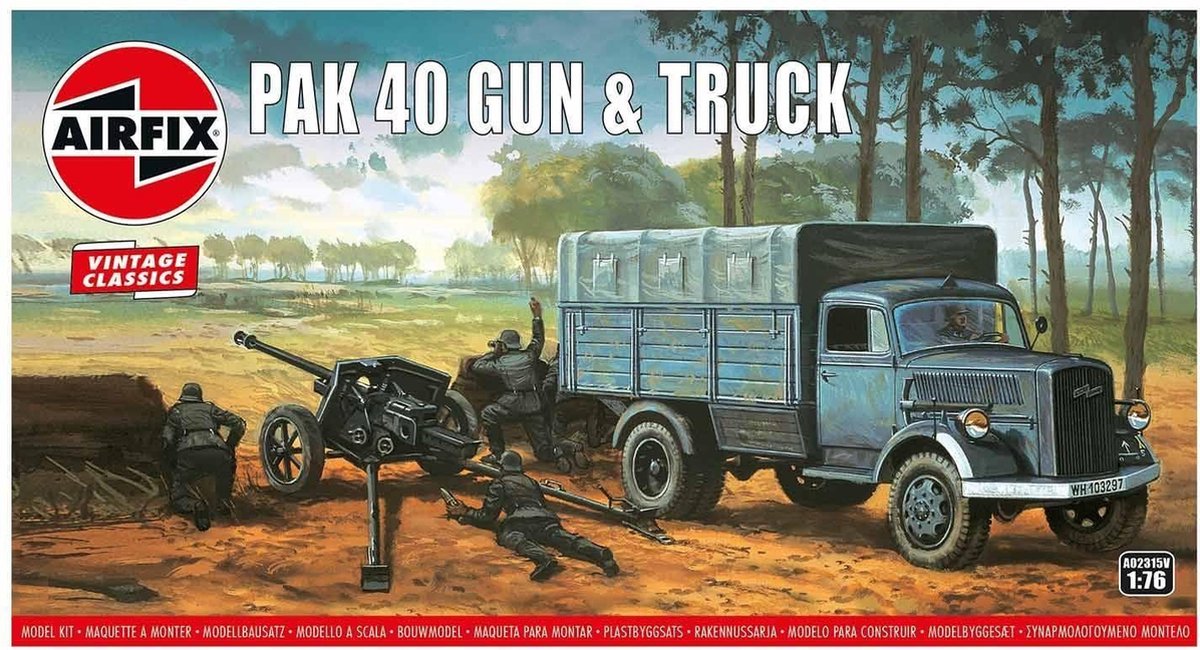 Airfix - Opel Blitz & Pak 40 Gun (4/19) * (Af02315v)