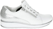 Durea 6221 G - Volwassenen Lage sneakers - Kleur: Wit/beige - Maat: 35.5
