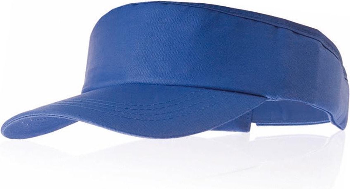 Blauwe zonneklep pet voor volwassenen - Katoenen verstelbare blauwe zonnekleppen - Dames/heren