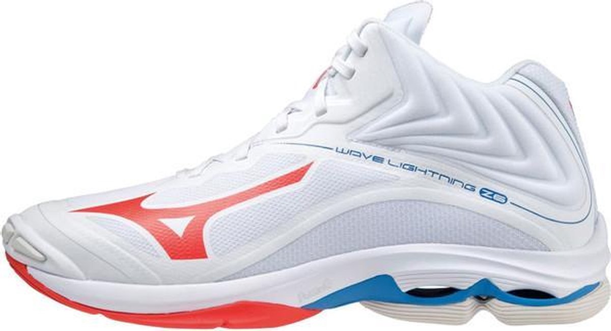 Mizuno Wave Lightning Z6 Mid - wit/oranje - maat 40.5