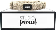 Studio Proud - Halsband - Teddy light - bronskleurige accessoires - te combineren met bijpassende hondenriem & bow tie