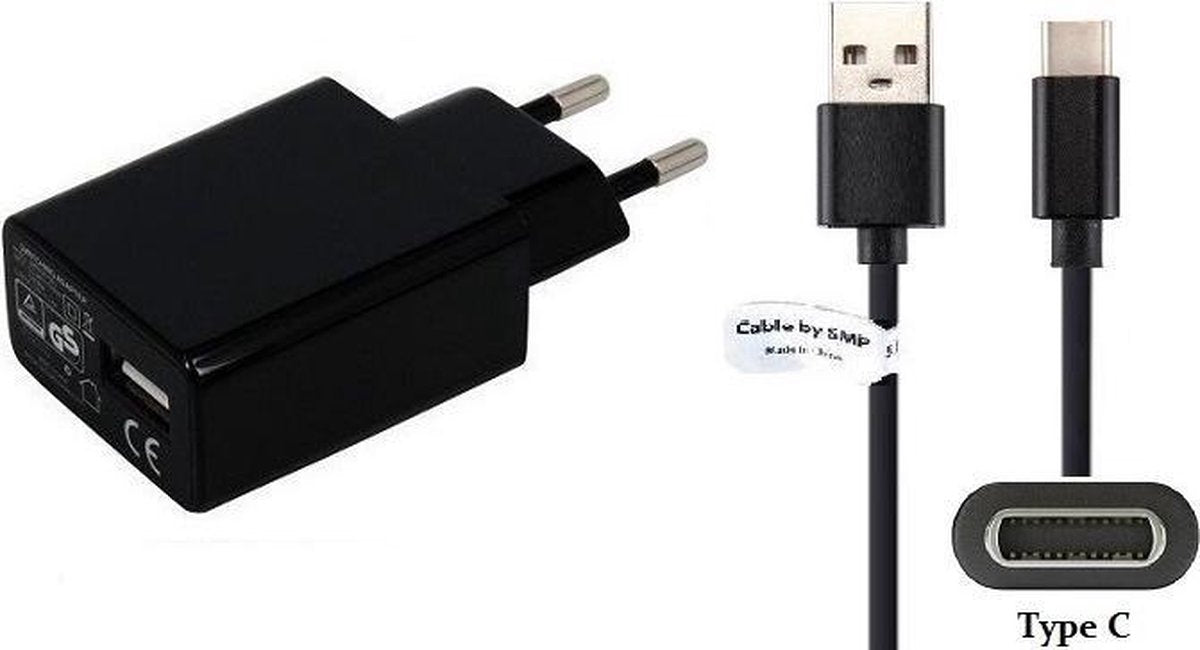 3A USB C lader. 1 m Oplaadkabel  en oplader adapter  stekker TUV gekeurd  Past ook op o.a. Lenovo