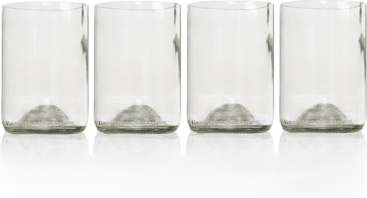 Rebottled Tumbler 4-Pack Drinkglazen - Duurzaam - Transparant - 4 stuks - 330 ml
