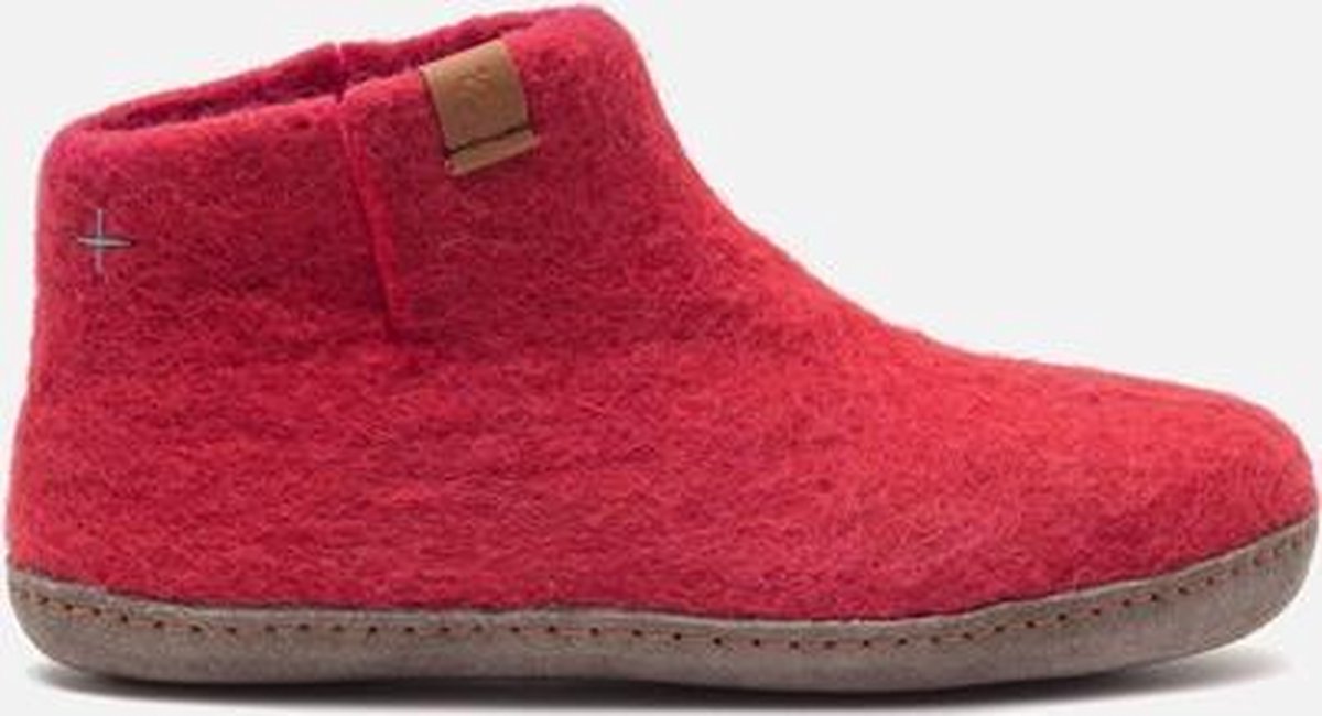 Tofvel Handgemaakte Nepalese Pantoffels - Rood - Maat 35