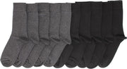 Zwarte sokken / Donkergrijze sokken - Heren sokken - 10 paar - Normale sokken - Multipack Heren Maat 39-42