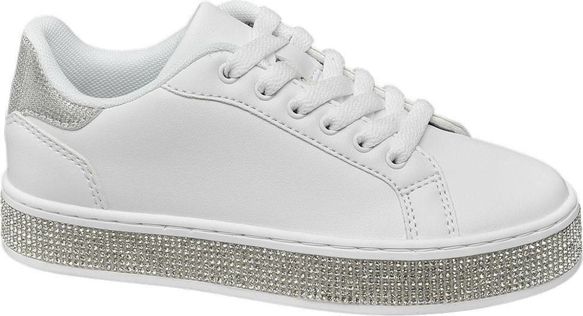 Graceland Kinderen Witte sneaker siersteentjes - Maat 32