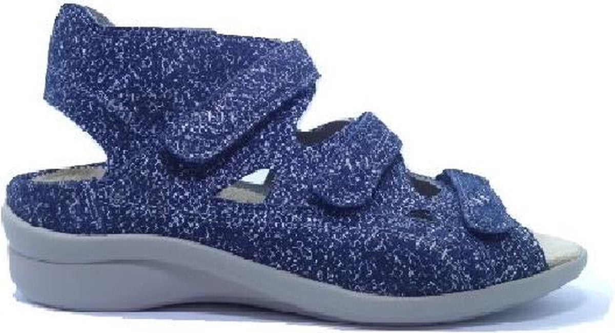 Durea Sandalen 7272 Blauw Wijdte H Uitneembaar Voetbed