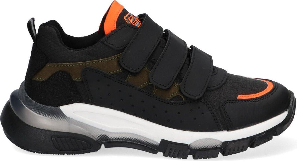 Braqeez 421971-589 Jongens Lage Sneakers - Zwart - Textiel - Klittenband
