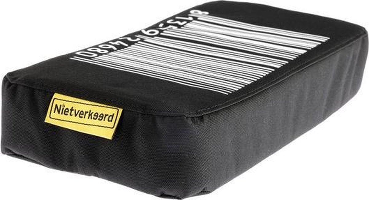 Nv zitkussen op drager stripes zwart witte barcode