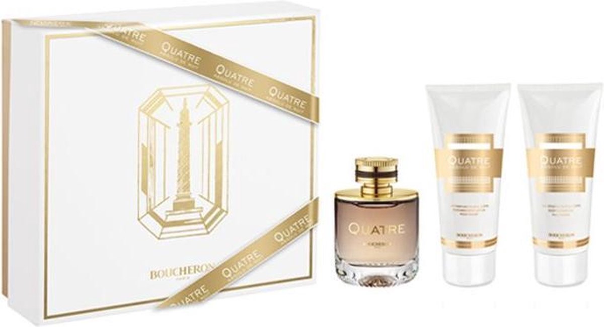 Boucheron Quatre Absolu de Nuit Giftset - 100 ml eau de parfum spray + 100 ml bodylotion + 100 ml showergel