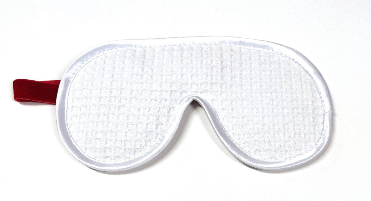 Vagabond Luxe Slaapmasker - Fluweelzacht - Wit/Rood
