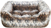Rosewood hondenmand cosy vacht print bruin 87x70 cm
