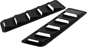 2 STUKS Universele Auto Luchtinlaat Scoop Motorkap Ventilatierooster Koelpaneel Trim Set (Zwart)
