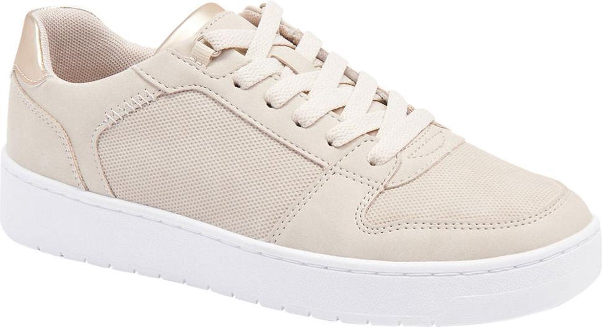 Graceland Dames Beige sneaker metallic - Maat 41