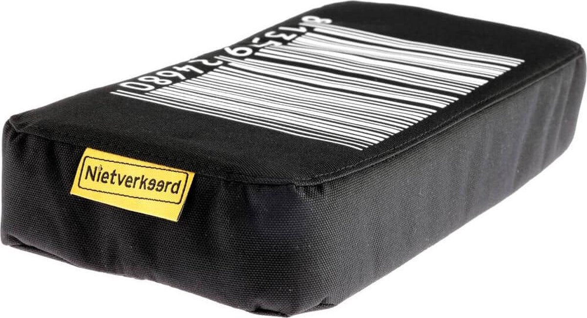 Niet Verkeerd Bagagedragerkussen zitje Stripes Zwart 32 cm