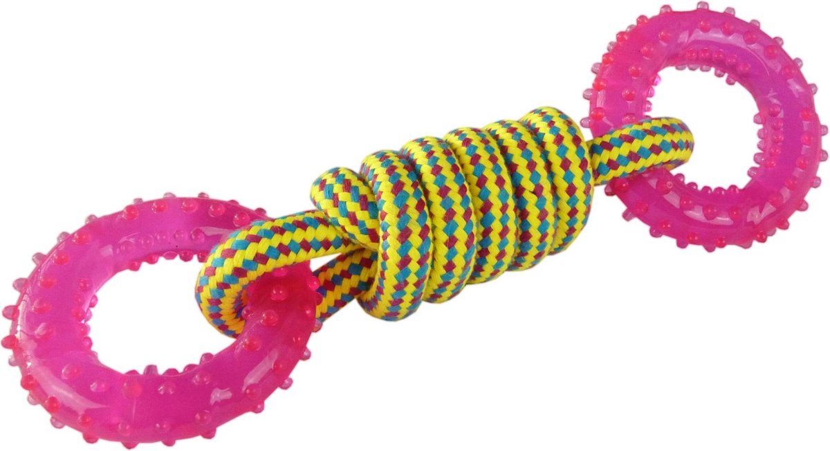 Geweven touw met rubberen ringen 23cm 140-150gr