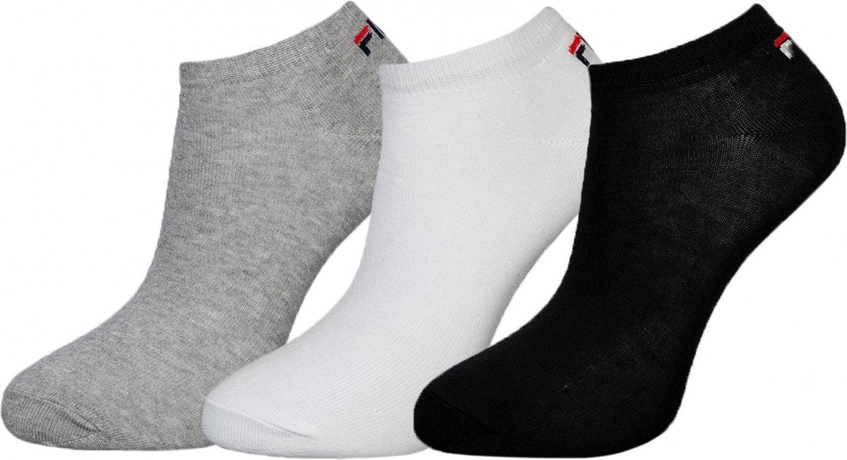 Fila - 6-pack Short Sokken - Wit/Grijs/Zwart - Maat 43-46