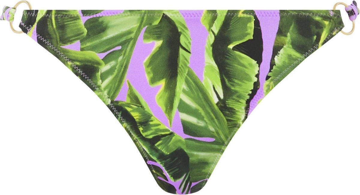 Freya - Jungle Oasis Bikini Tanga - maat L - Bloemenprint Groen Paars