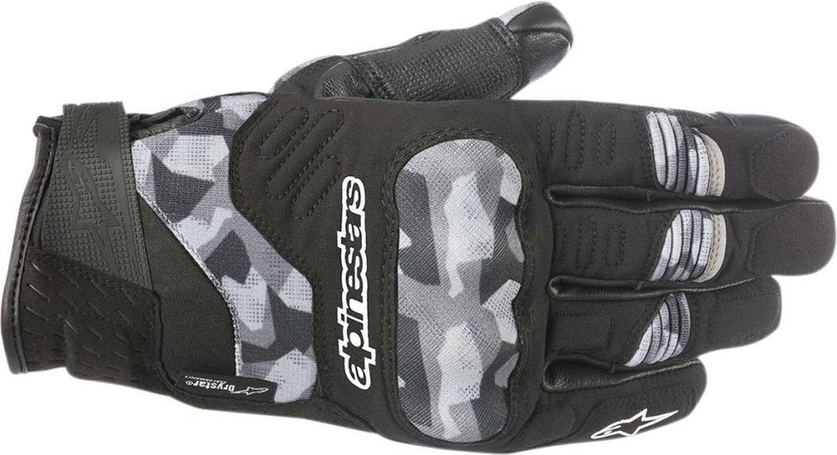 Alpinestars C-30 Drystar  Black Camouflage Motorcycle Gloves L