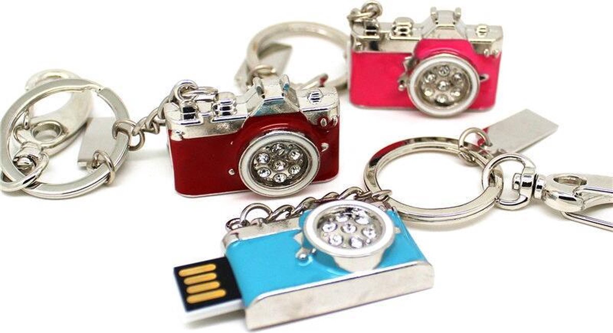 Pendrive Usb-Stick Juwelen 8GB - Camera Vorm - Super Chique - Sleutelhanger