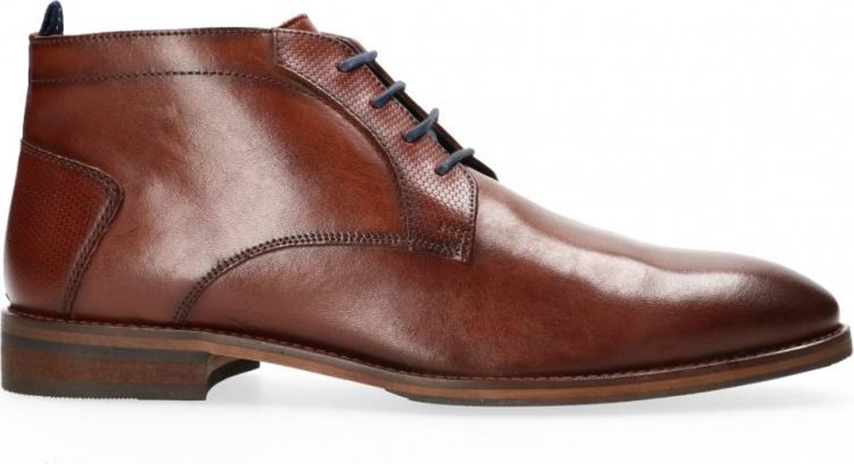 Van Dalen  - Geklede Veterboot Leer - Mens - Cognac - 41