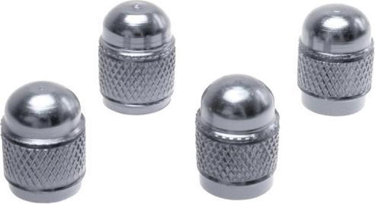 Ventieldopje zilver rond 4 stuks