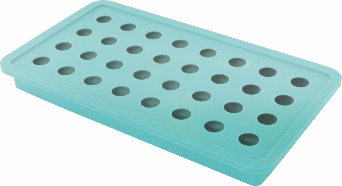 Dotz Ijsblokjesvorm - Silicone - Voor 32 ijsparels - Aquablauw