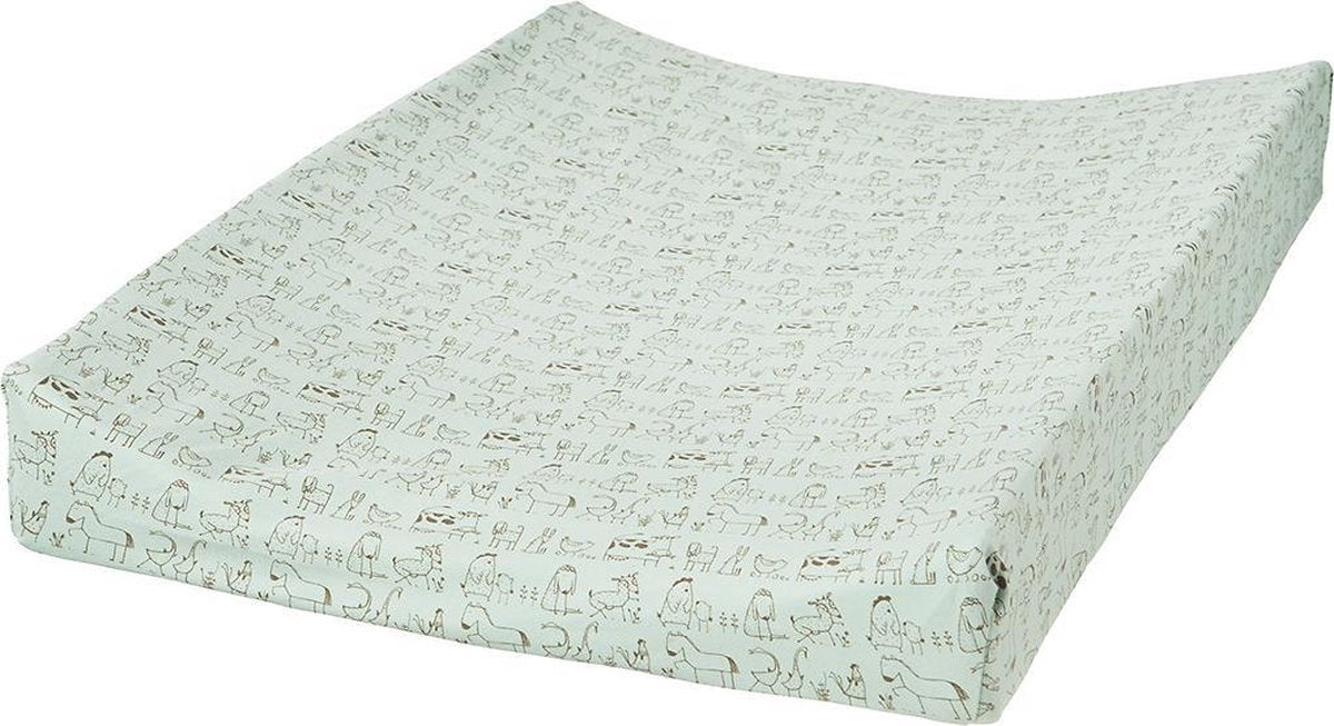 Cottonbaby Aankleedkussenhoes dierenprint groen