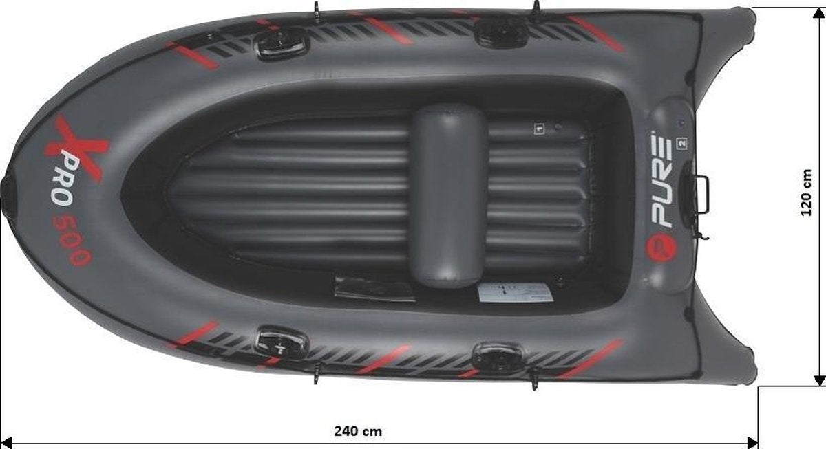 Opblaasboot INCL peddels EN elektrische pomp - boot - opblaasboot met peddels - roeiboot 2 tot 4 personen - bootje - rubberboot