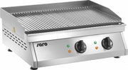 SARO Electrische grillplaat gegroefd -  2 bakzones - 2 jaar garantie - professioneel model FRY TOP GH