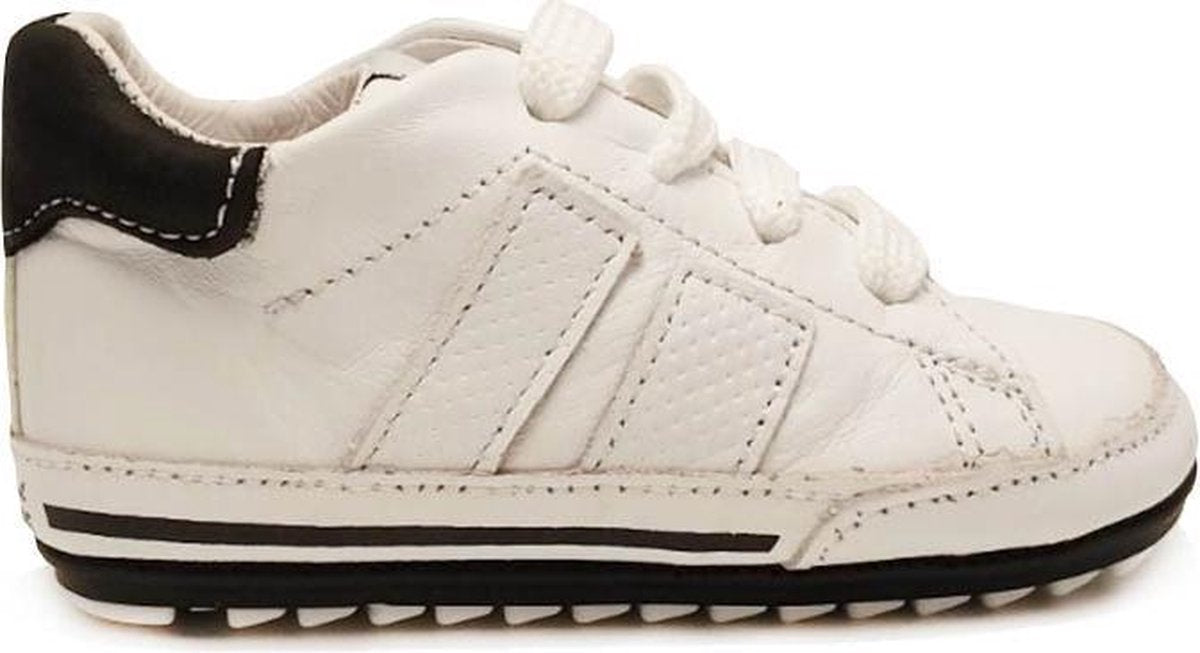 Witte ShoesMe Veterschoenen Babyproof Flex