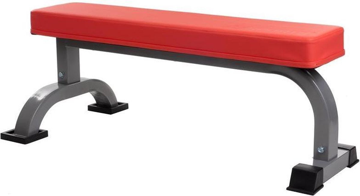 ScSPORTS® Halterbank - Vlakke fitnessbank - Tot 300 KG belastbaar - lichtrood/roze - Krachttraining