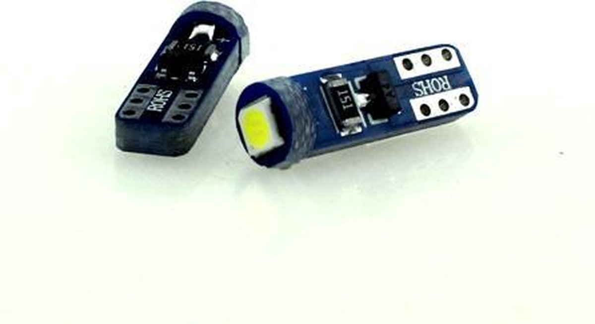 Auto LEDlamp 2 stuks | autoverlichting LED T5 | 1-SMD xenon wit 6500K | CANBUS 12V DC