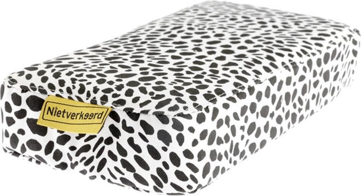 Niet Verkeerd Bagagedragerkussen Animal Dots Wit/zwart 32 Cm