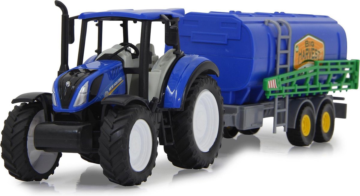 Jamara New Holland Tractor Met Mestspreider 35 Cm Blauw