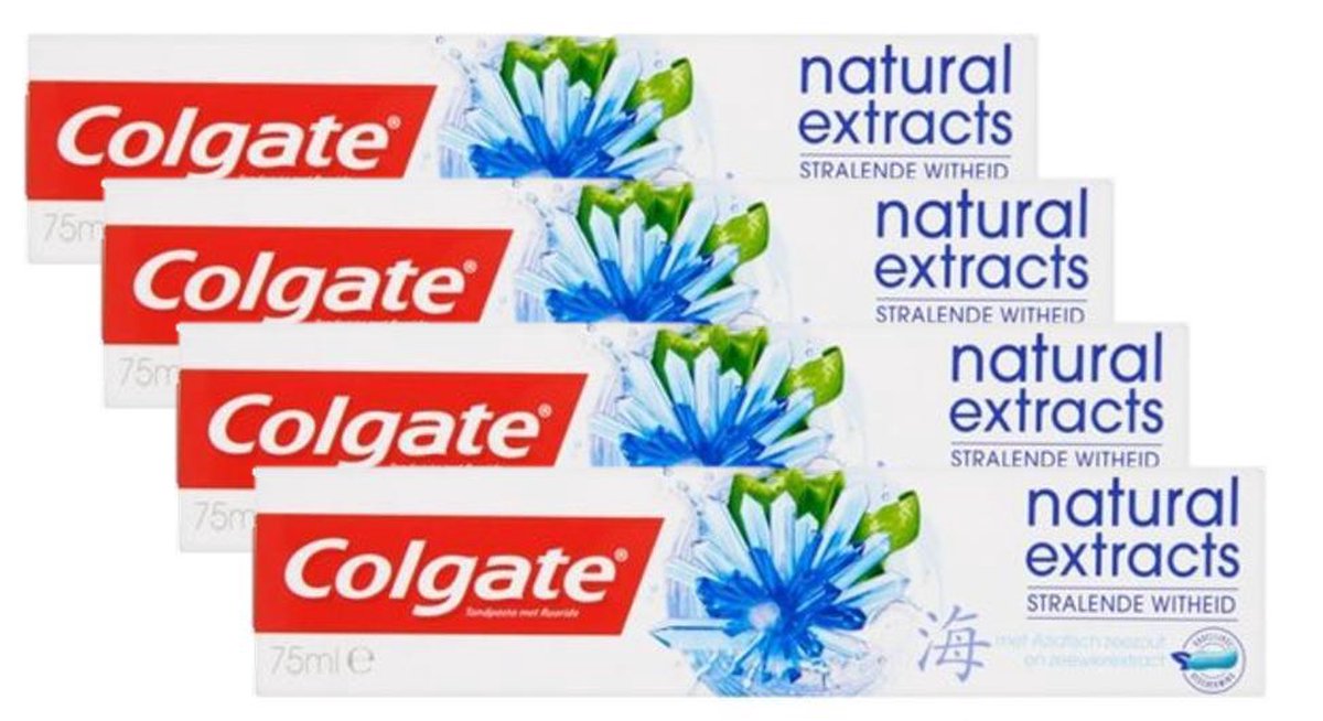 Colgate Natural Extracts Stralende Witheid Tandpasta 4x 75 ml