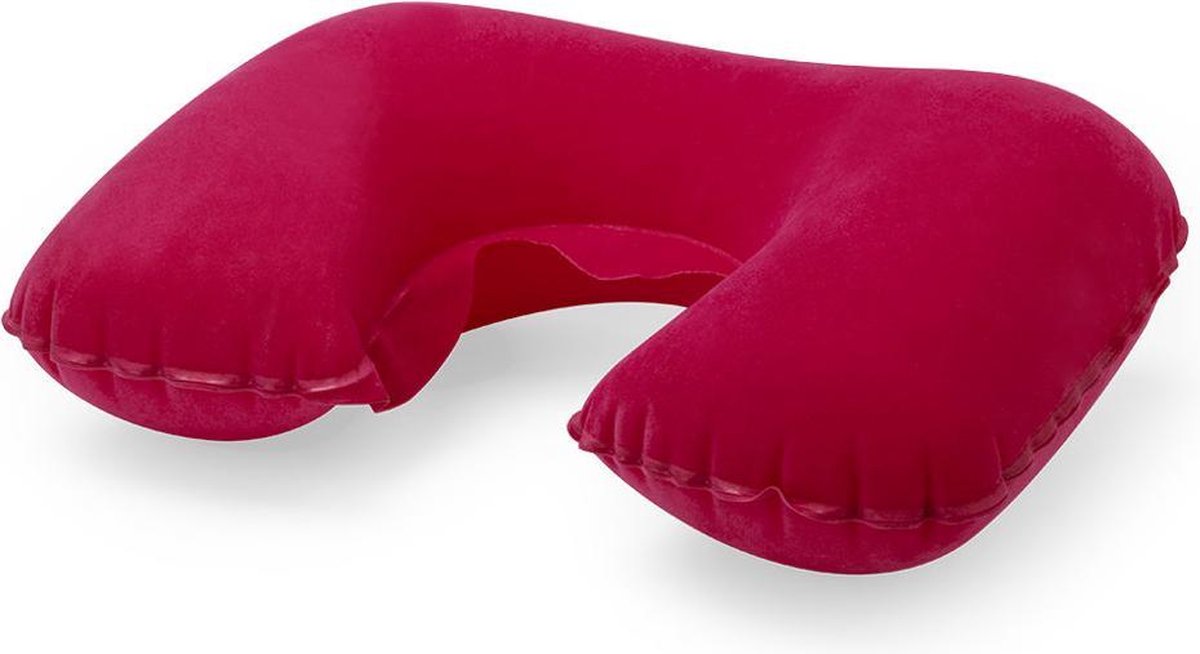 Opblaasbaar nekkussen rood