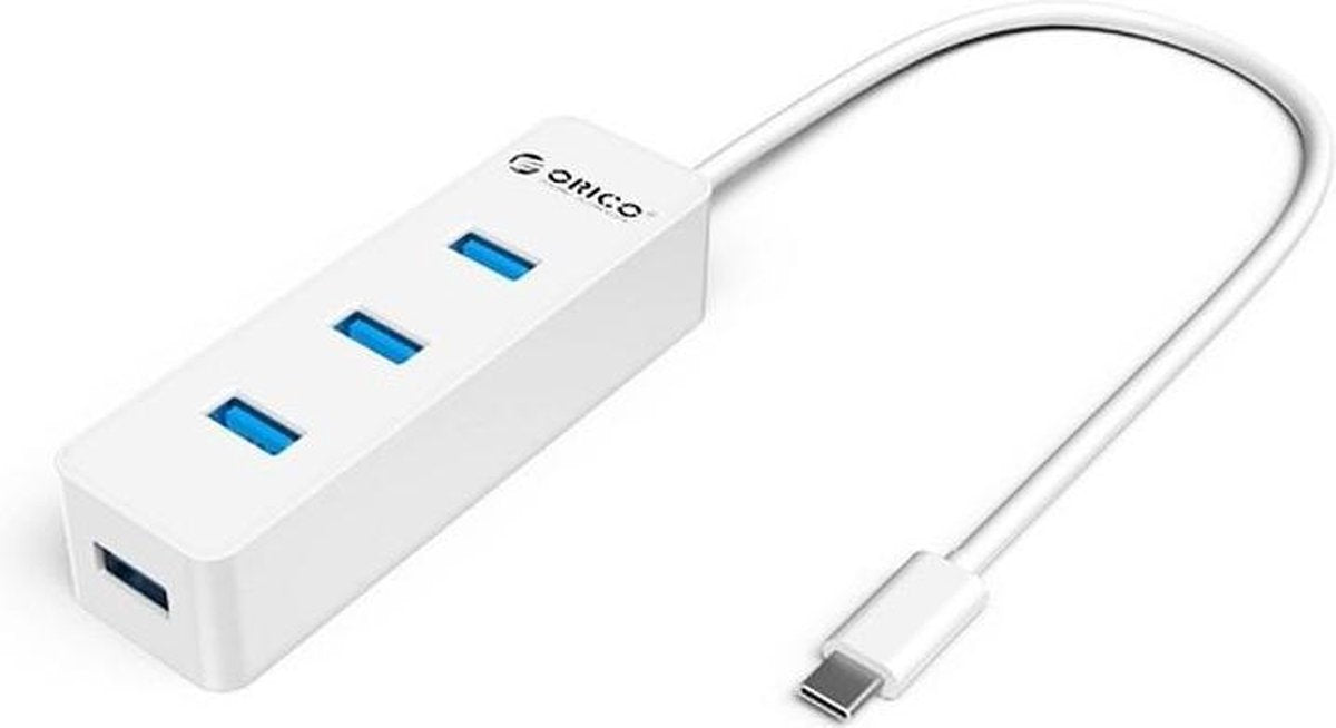 Orico - USB3.0 type-C Hub met 4 USB3.0 type-A poorten – 5Gbps – 30CM USB3.0 Datakabel – voor Windows