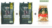 2 Zakken Professionele Cocos Briketten (2 x 3 kg) & 1 zak Eco Houtkrullen van 60 stuks