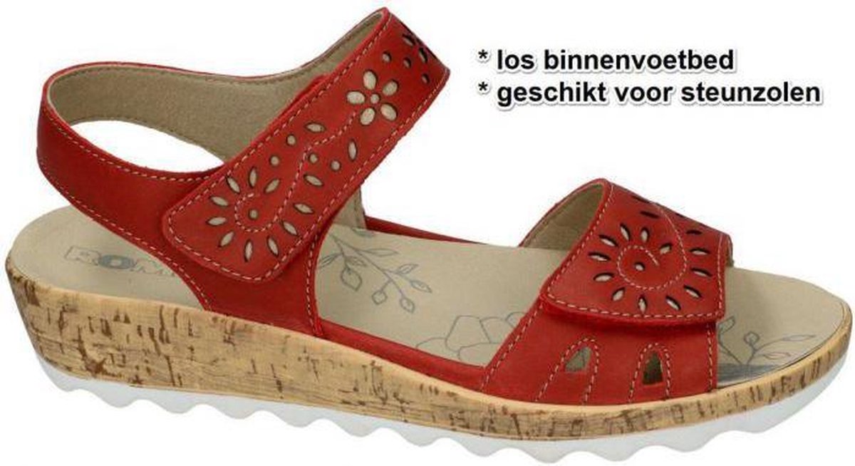 Romika -Dames -  rood - sandalen - maat 37