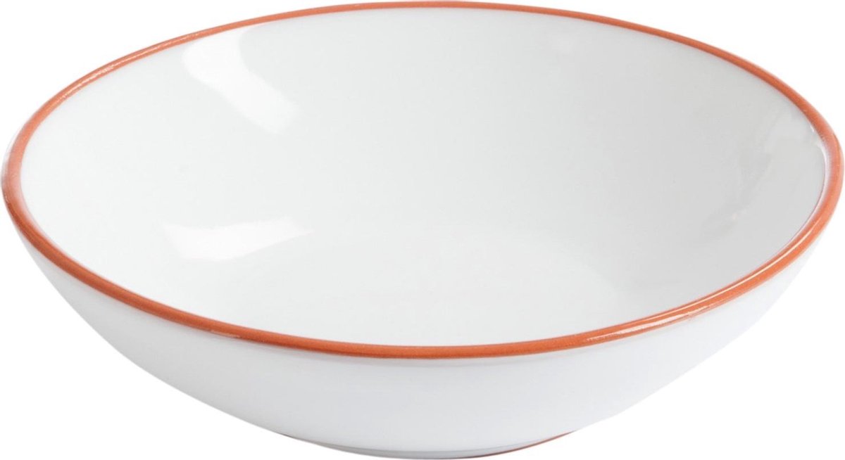J-Line Slakom Terracotta Wit Small 19X19x6cm