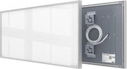 Hoog rendement infrarood stralingspaneel 780 Watt 60x120 cm wit glas met frame