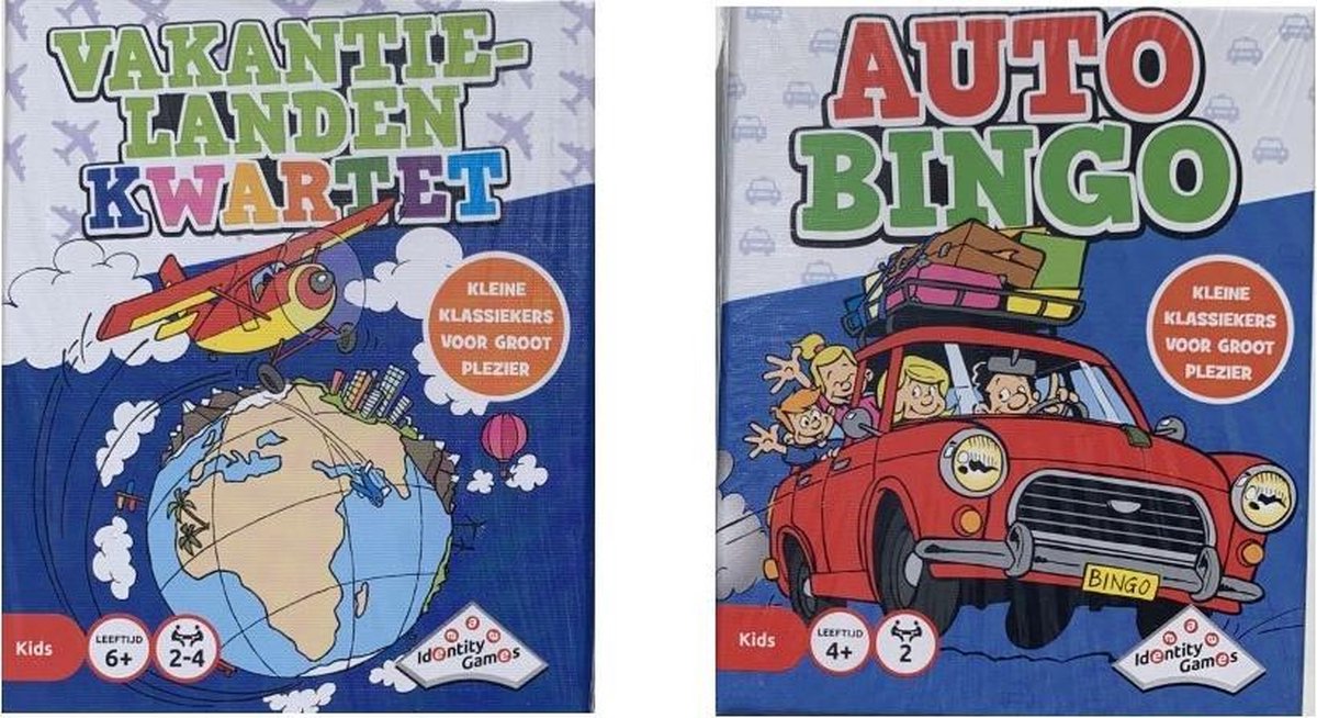 Reisspel - Bingo - Kwartet - 2 pack - Vakantiespellen