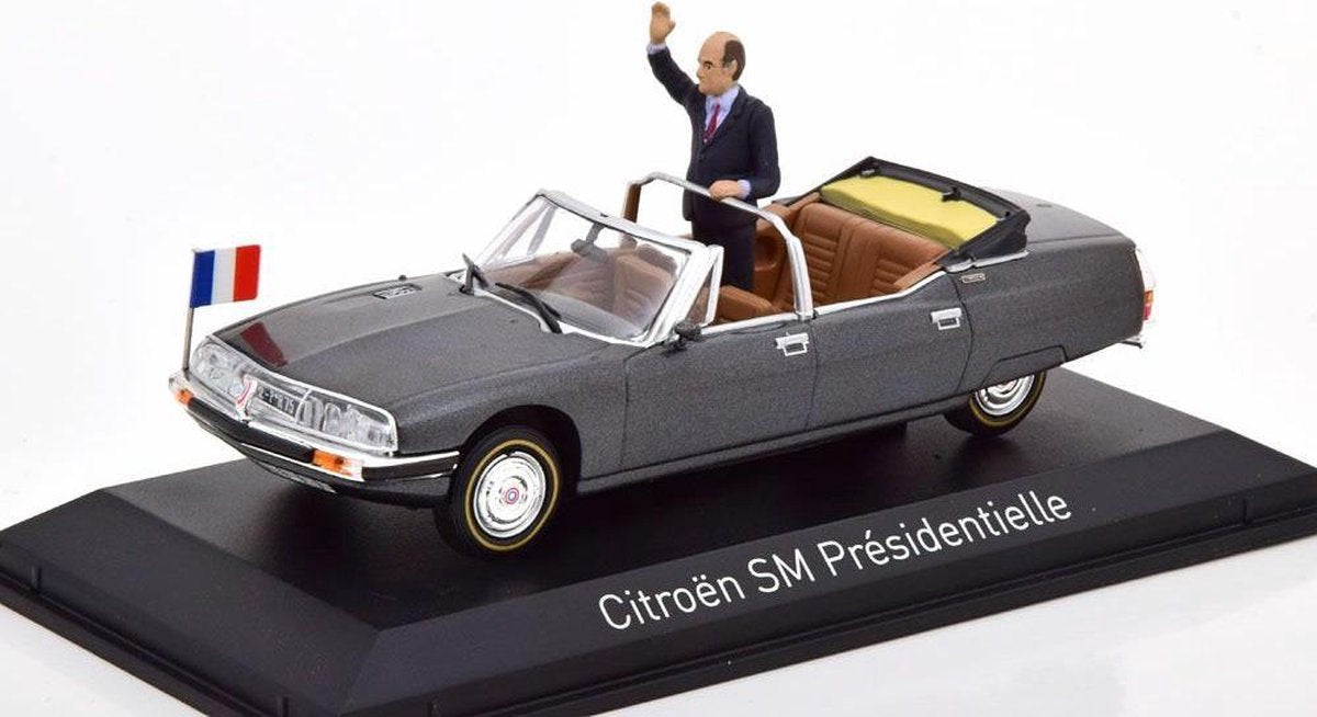 Citroën SM Présidentielle 1981 + Figure François Mitterrand - 1:43 - Norev