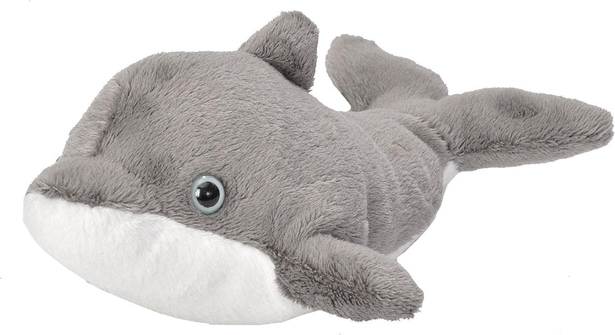 Wild Republic Knuffel Dolfijn Junior 13 Cm Pluche Grijs