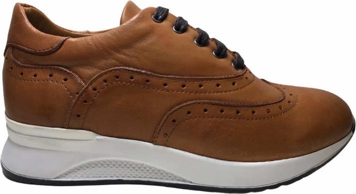Manlisa oxford vetersneakers W232-2141 cognac mt 37