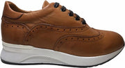 Manlisa oxford vetersneakers W232-2141 cognac mt 37